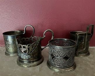 Vintage Russian tea cup holders