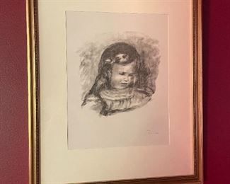 Renoir pencil drawing