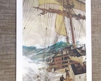 Vintage Dawson Tall Ship Print