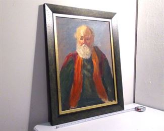 ORIGINAL Bearded Man Oil Painting