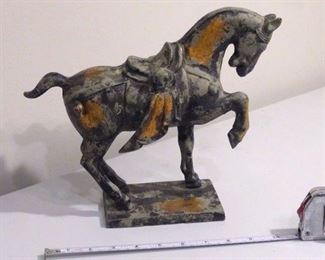 Cast Iron Tang Horse Sculpture