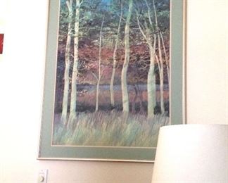 Large Stately Grove Serigraph by Munz