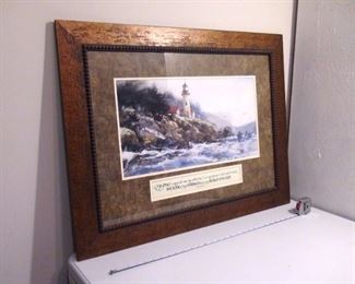Lighthouse with Fishermen Print Bible Verse