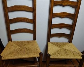 2 Handmade Chairs With Rush Seats