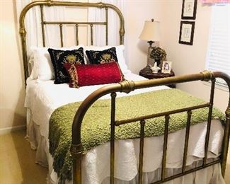 Antique full brass bed
