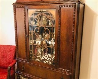 Ornate antique china cabinet