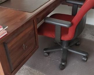 Contemporary desk, office chair