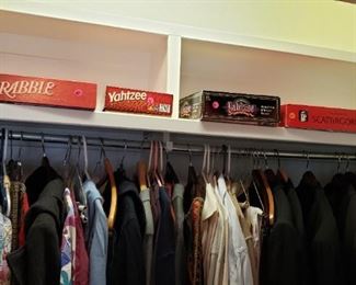 Board games, gents clothing