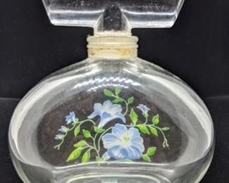 17 - Flora Danica Glass Perfume Bottle 4" tall
