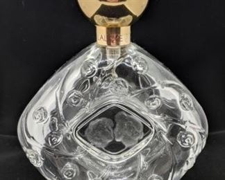 18 - Lalique Glass Perfume Bottle 5" tall
