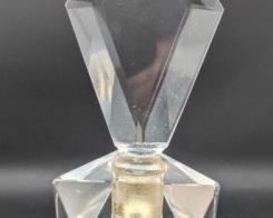 19 - Crystal Perfume Bottle 8" tall Chipped on corner
