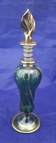 25 - Glass Perfume Bottle 6 1/2" tall