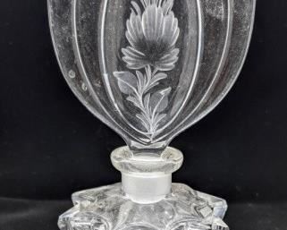 28 - Glass Perfume Bottle 4 1/2" tall
