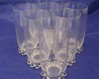 33 - Set of 8 Candlewick Iced Tea Glasses 6" tall
