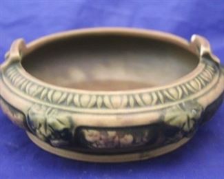 46 - Weller Art Pottery Bowl - as is 7" round chips on rim
