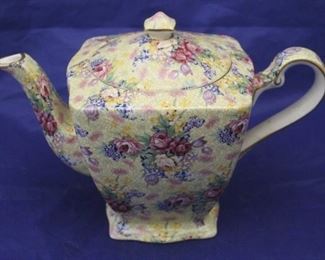 61 - Royal Winton Welbeck Chintz Teapot 6" tall
