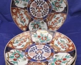 79 - Goldimari Hand Painted Plates - 5 pcs 11" round
