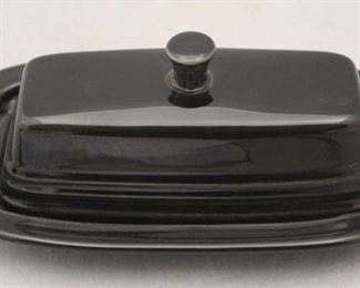 87 - Fiesta Pottery Covered Butter Dish 7 1/4" x 4 1/4"

