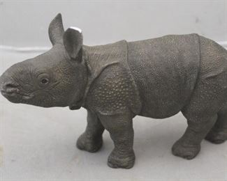 92 - Lenox Asian Rhino - AS IS - ear broken 7 1/4" x 5"
