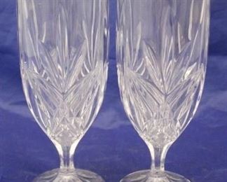 133 - Pair of Shannon Crystal Glasses 8" tall
