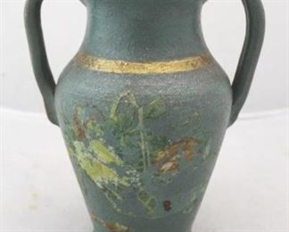 168 - Painted Stoneware Vase 8" tall

