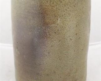 176 - 1 Gallon Stoneware Crock - AS IS - Chipped 9 1/2" tall

