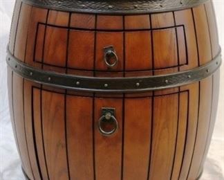 205x - Disney Pirates of the Caribbean barrel nightstand 24" tall x 24" diameter
