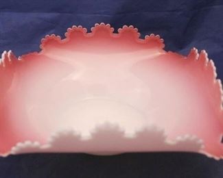 263 - Cranberry Art Glass Bowl 10X10"
