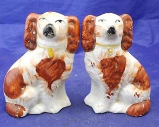 269 - Pair of Staffordshire dog figures 6 1/2" tall
