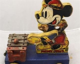 307 - Micky Mouse Fisher Price pull toy 9" long
