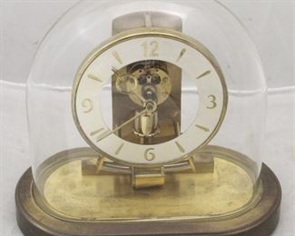332 - Vintage Kundo Glass Dome Clock with Base
