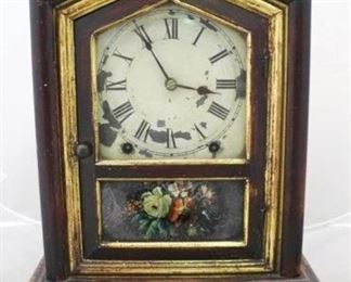 345 - Ingraham Wood Mantle Clock 15 1/2" X 12"
