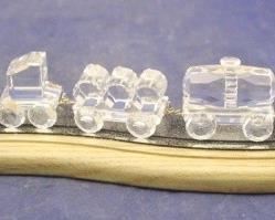 349 - 5 piece Swarovski Crystal Train set with base 12" long
