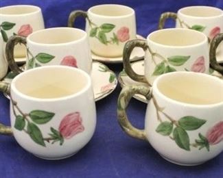 364x - 15 Pc Franciscan Desert Rose cups & saucers
