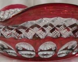 370x - Cranberry Flashed & Cut Bowl
