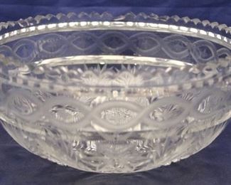 375 - Cut Glass Crystal Bowl 8 1/4" round
