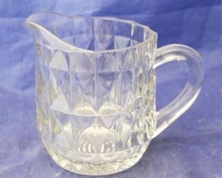 438 - Vintage Glass Pitcher 5" tall
