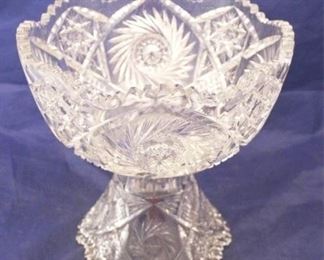 468 - Pressed Glass Punch Bowl with Stand 2 pieces 10"X10"
