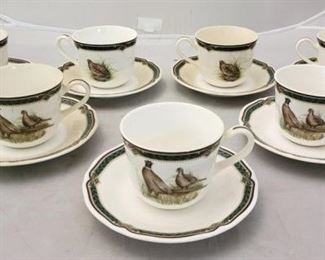 514 - Noritake " Marshlands" cups and saucers-14 pieces some plates are stained
