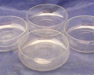 523 - Set of 4 Glass Bowls 5 1/4" round
