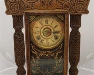 559 - Diagram Wood Mantle Clock- 11"X 14 1/2"
