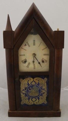 562 - J.J. Beam Clock Co. Mantle Clock ( As is) Missing fianial 191/2"X 9 1/2"
