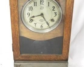 614 - Vintage International Time Recorder Co.Time Clock 31" X 14" Oak case
