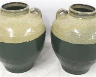 625 - Pair Art Pottery Vases- 2 pieces 13" tall

