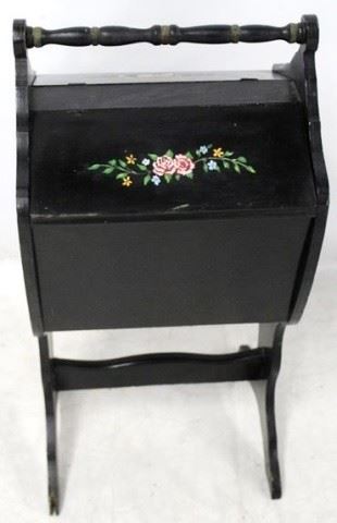 642 - Vintage Painted Sewing Stand--25" X 12" X 11"
