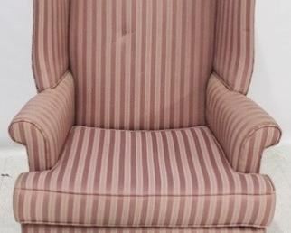 662 - Queen Anne wingback chair by The Four Hunters 44 1/2" X 27" X 26"
