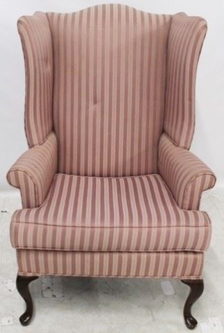 662 - Queen Anne wingback chair by The Four Hunters 44 1/2" X 27" X 26"
