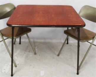 665 - Folding Card Table with 2 Chairs
