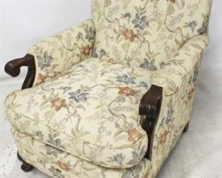 686 - Vintage Mahogany Frame Arm chair 35 x 27 x 30
