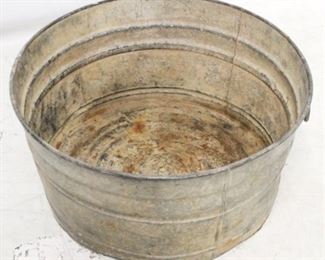 694 - Vintage galvanized wash bucket 12 x 22
